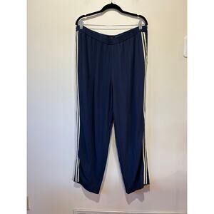 J. Crew blue pants side stripe size 14 elastic waist zipper at bottom